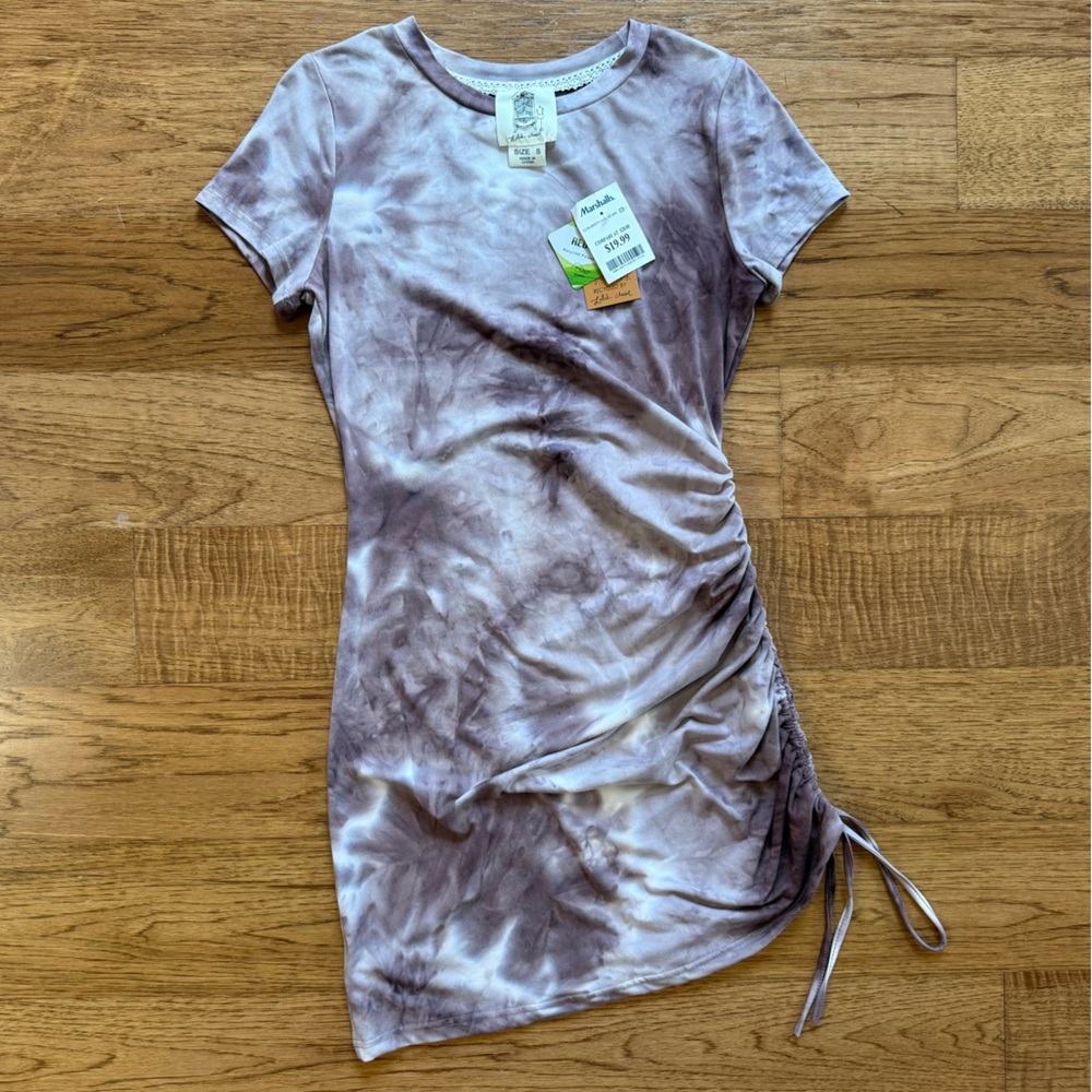 Lili’s Closet Purple Tie-Dye Ruched Dress